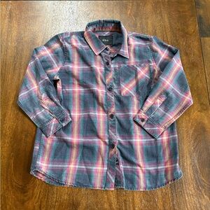 RAILS Hudson Navy Pink Jade Plaid Cloudwash LS Shirt Girls Size 12